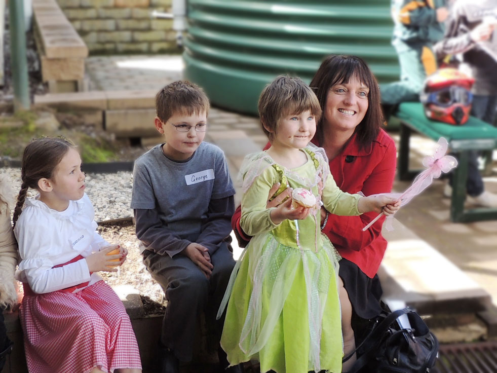 Argent Minerals Sydney Office Manager with some of the Trunkey Creek children